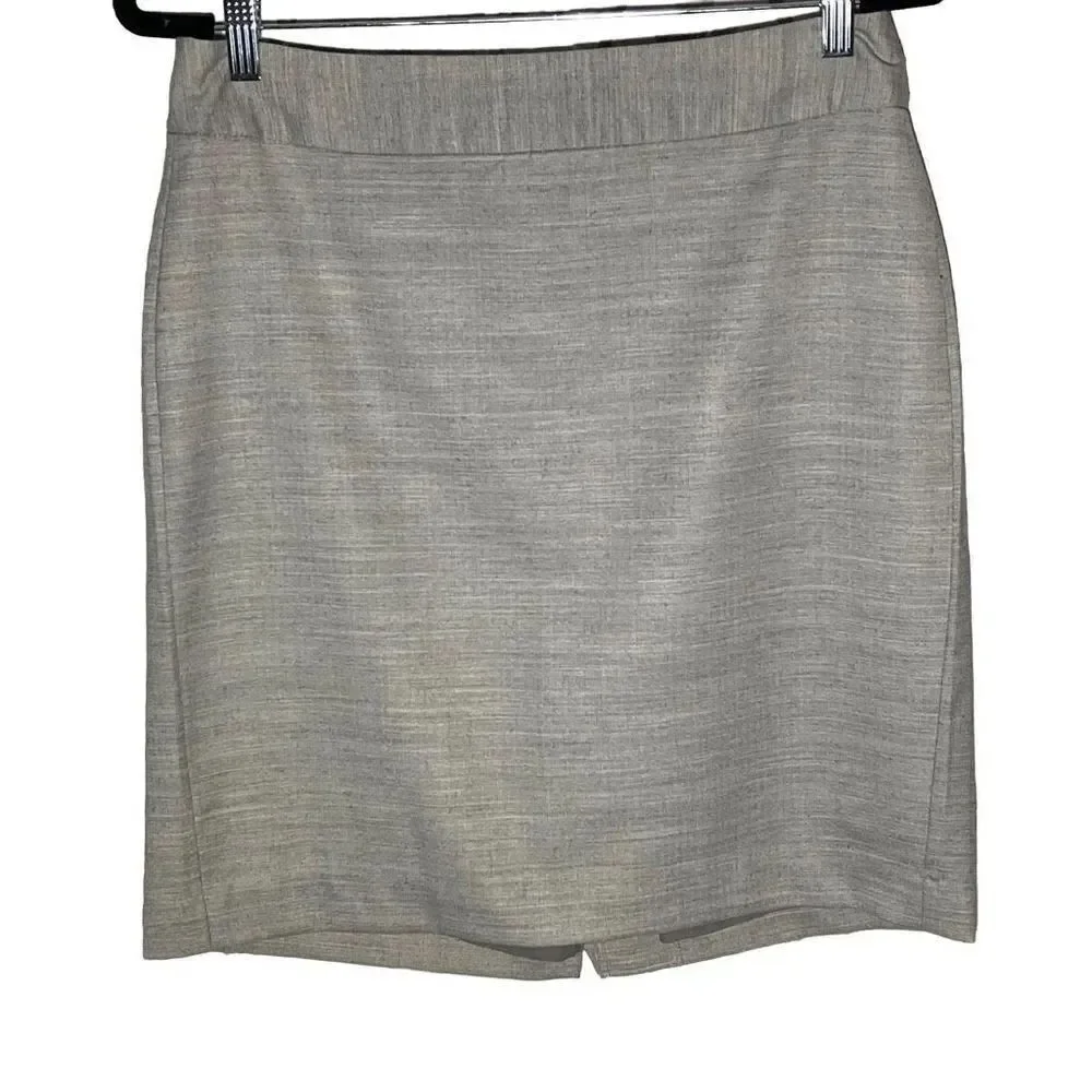 BANANA REPUBLIC Light Gray Pencil Skirt